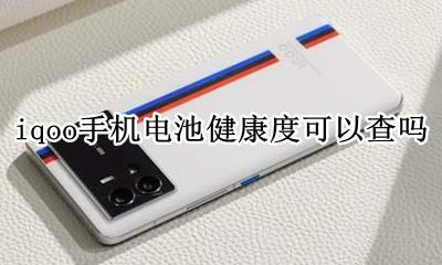 电池健康度怎么查 iqoo手机电池健康度可以查吗