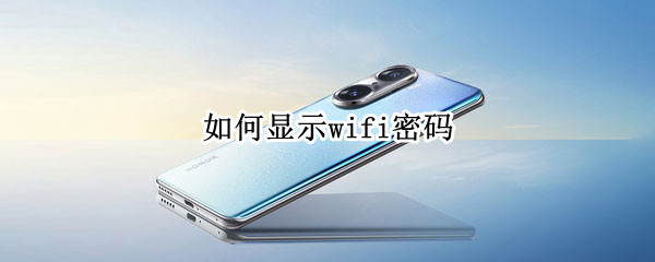 如何显示wifi密码