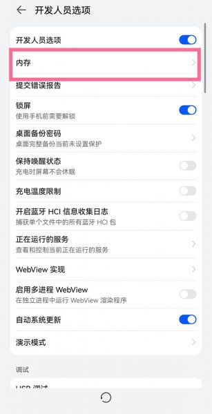 华为手机怎么看内存