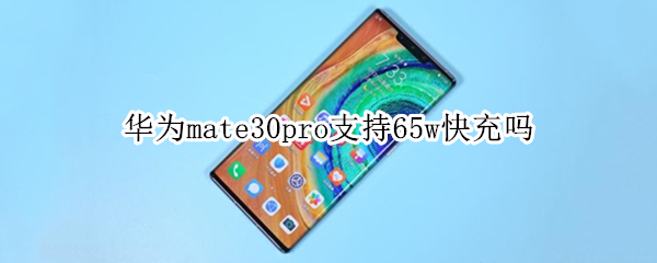 华为mate30pro支持65w快充吗