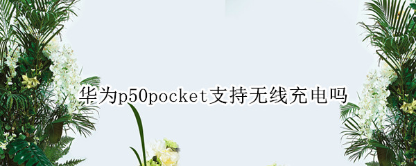华为p50pocket支持无线充电吗