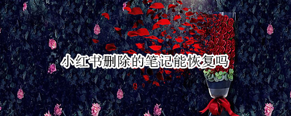 小红书删除的笔记能恢复吗
