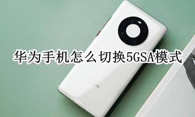 华为手机怎么调成5g网络 华为手机怎么切换5GSA模式