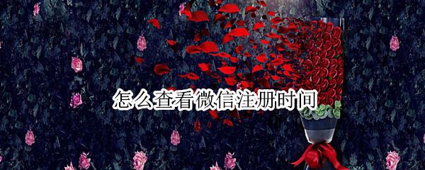 怎么查看微信注册时间