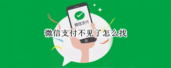 微信支付不见了怎么找