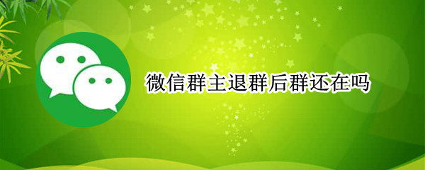 微信群主退群后群还在吗