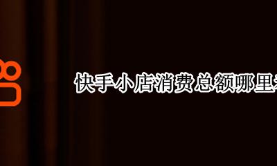 快手小店消费总额哪里看 怎么查询快手小店消费的总额