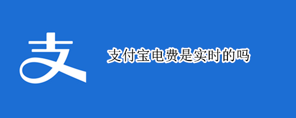 支付宝电费是实时的吗