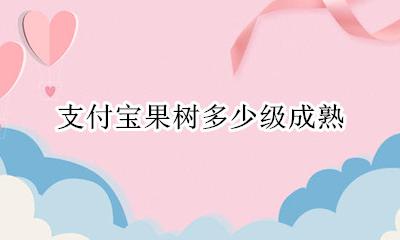 支付宝果树多少级成熟 支付宝果树的成长分几个阶段