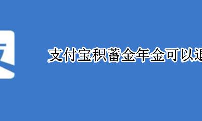 支付宝积蓄金年金可以退吗 怎么退