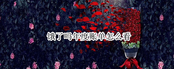 饿了吗年度账单怎么看