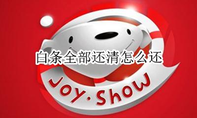 白条全部还清怎么还 白条怎么提前还款全部结清