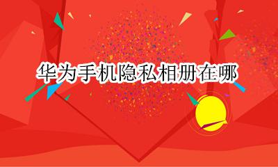 华为手机隐私相册在哪 华为的隐私相册在哪儿找