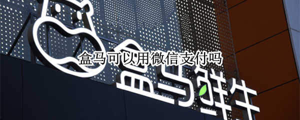 盒马可以用微信支付吗?