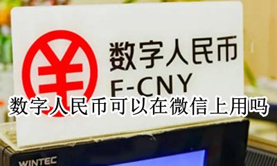 数字人民币可以网上支付吗 数字人民币可以在微信上用吗