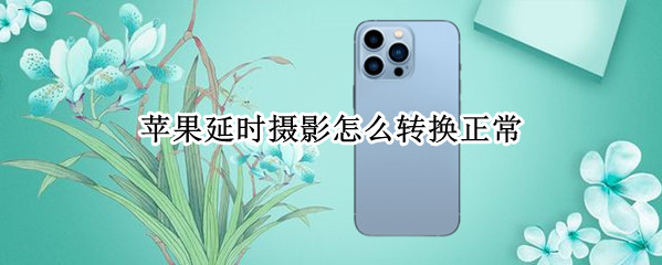 苹果延时摄影怎么转换正常