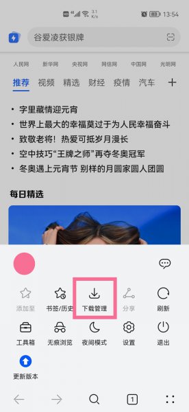 华为浏览器下载的文件在哪里