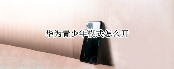 华为青少年模式怎么开