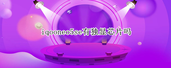iqooneo5se有独显芯片吗