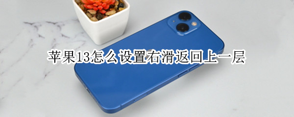 苹果13怎么设置右滑返回上一层
