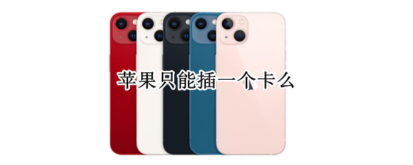 苹果只能插一个卡么