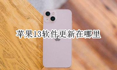 苹果13软件更新在哪里 苹果13.13软件更新在哪