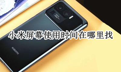 小米屏幕使用时间在哪里找 小米手机屏幕使用时间怎么看