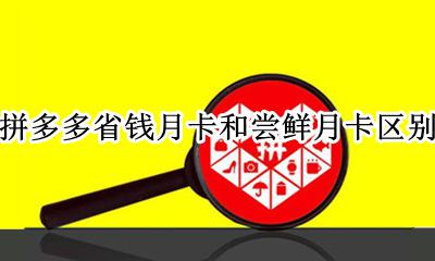 拼多多积分月卡和省钱月卡 拼多多省钱月卡和尝鲜月卡区别