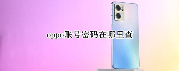 oppo账号密码在哪里查