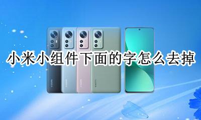 小组件下面的字怎么改 小米小组件下面的字怎么去掉
