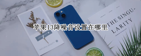 苹果13降噪音设置在哪里