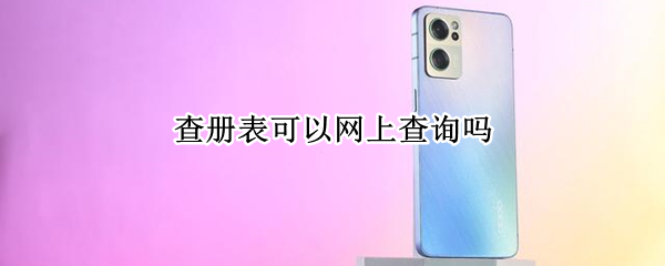 查册表可以网上查询吗