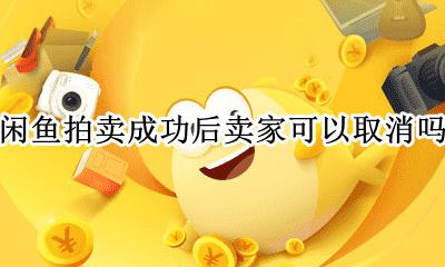 闲鱼拍卖成功怎么退掉 闲鱼拍卖成功后卖家可以取消吗