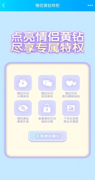 qq情侣黄钻有什么用