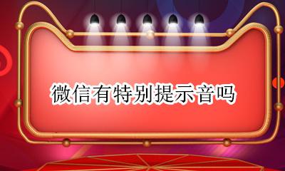 微信有特别提示音吗 微信有没有特殊提示音