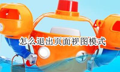 怎么退出页面视图模式 怎样从页面视图改为普通视图