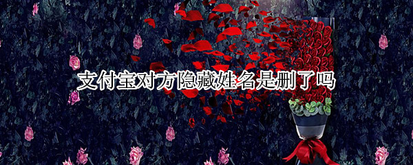 支付宝对方隐藏姓名是删了吗