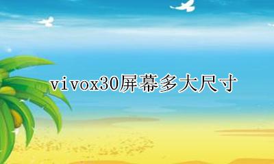 vivox30屏幕多大尺寸 vivox30屏幕长宽是多少厘米