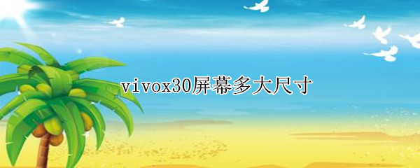 vivox30屏幕多大尺寸