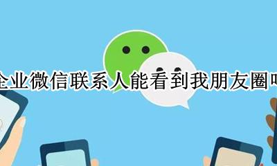 企业微信联系人能看到我朋友圈吗 企业微信好友能看到我的朋友圈吗