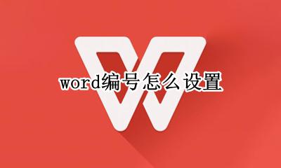 word编号怎么设置 如何设置
