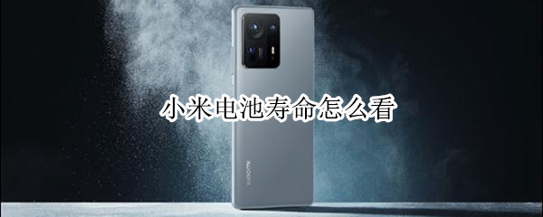 小米电池寿命怎么看