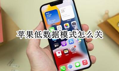 苹果低数据模式怎么关 低数据模式在哪里