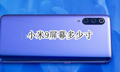 小米9几寸屏幕 小米9屏幕多少寸