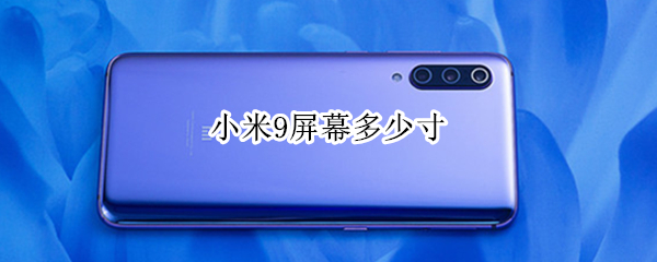 小米9屏幕多少寸