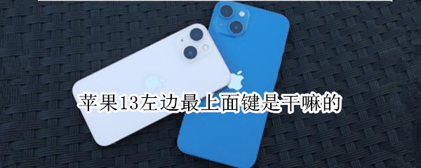 苹果13左边最上面键是干嘛的