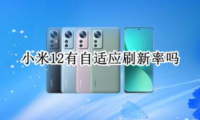 小米12有自适应刷新率吗 小米12 自动调节刷新率