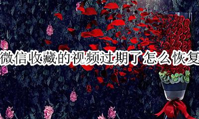 微信如何恢复收藏视频 微信收藏的视频过期了怎么恢复
