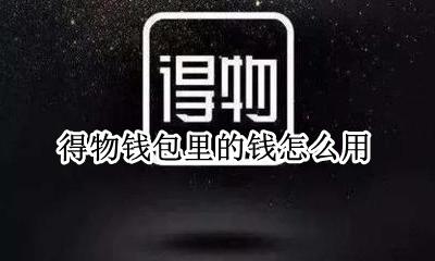 得物钱包里的钱怎么用 得物上的东西怎么付款
