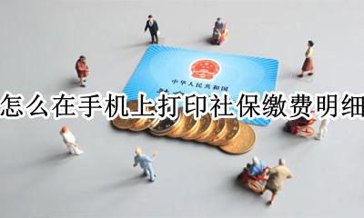 怎么在手机上打印社保缴费明细 网上社保打印个人缴存明细在哪打印